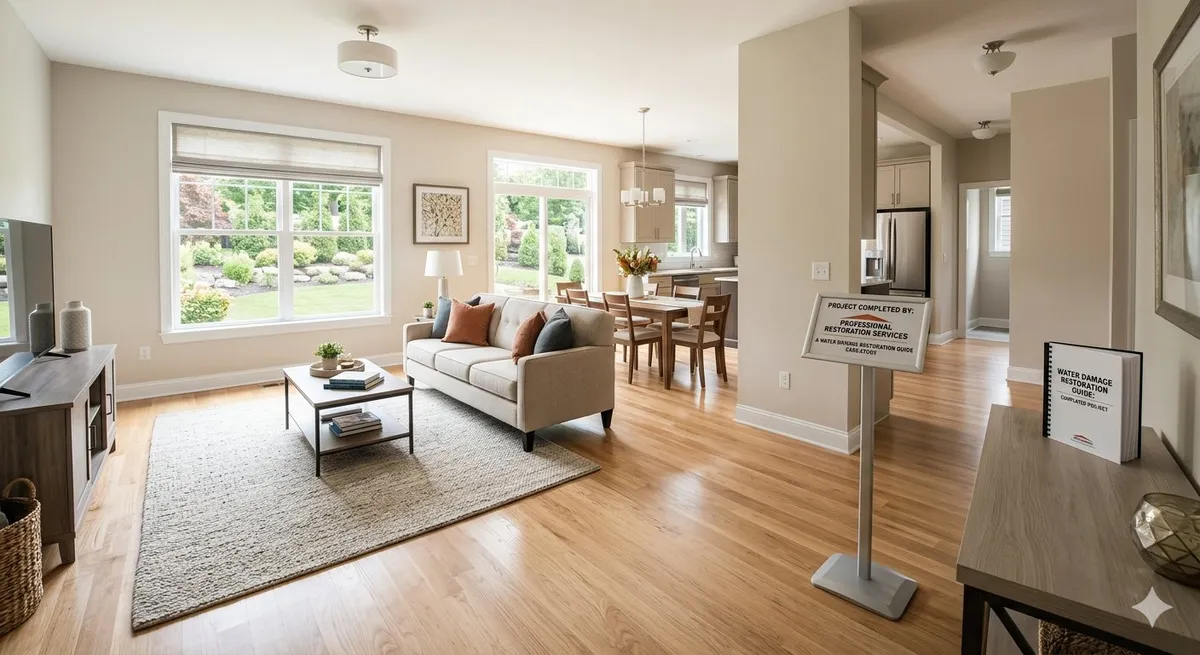 water damage restoration guide completed project